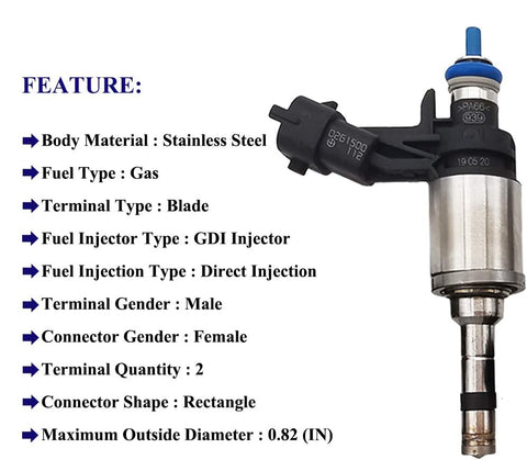 Suitable for 4Pcs Fuel Injectors Nozzle for Buick Regal Verano Chevy Cobalt HHR Saturn Sky 2.2L 2.4L | FJ1097 12636111