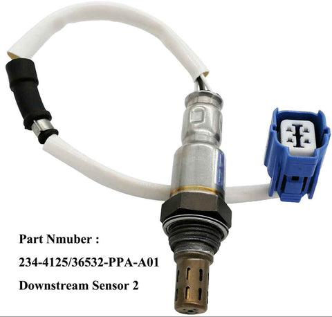 OEM downstream oxygen sensor 2 with part number 234-4125/36532-PPA-A01 and blue electrical connector