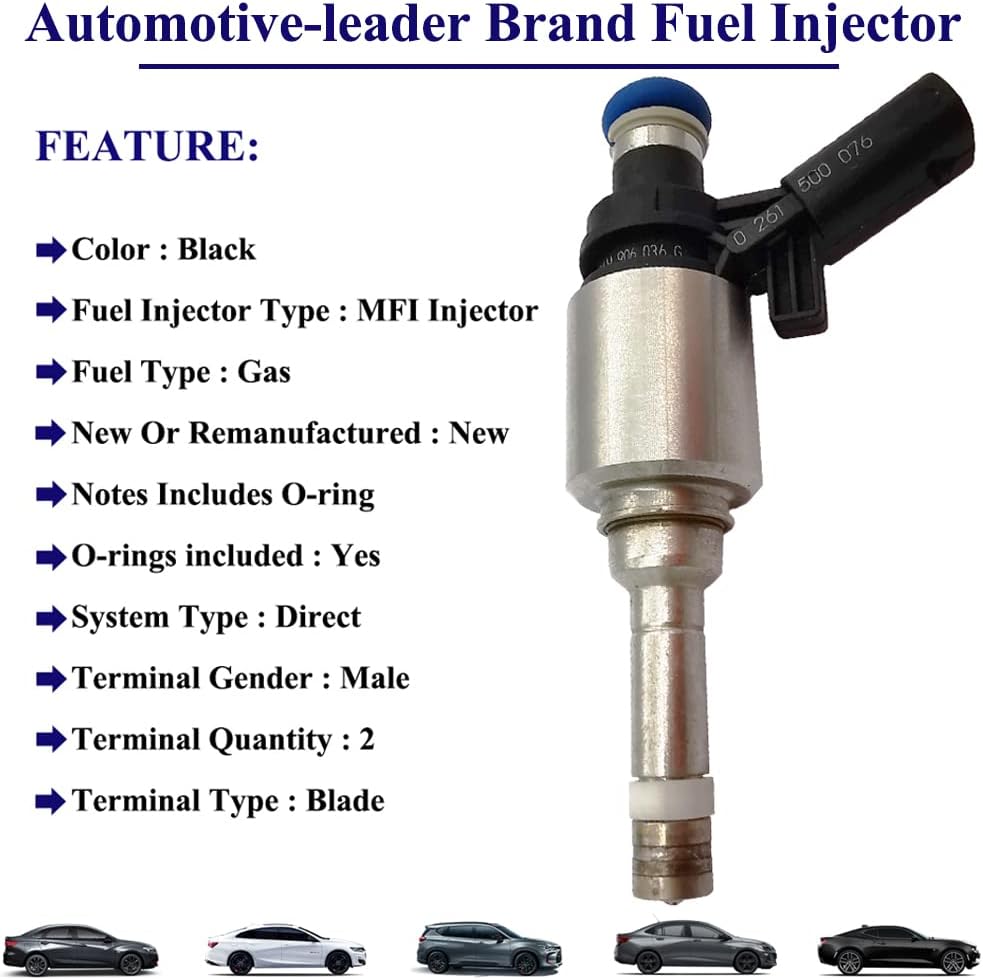06H906036G 6 Hole Engine Fuel Injectors for VW Volkswagen CC Eos GTI Tiguan Golf Beetle Jetta Passat CC Passat Jetta, Audi A3 A4 Quattro A5 Quattro A6 Quattro Q5 TT 06H906036P