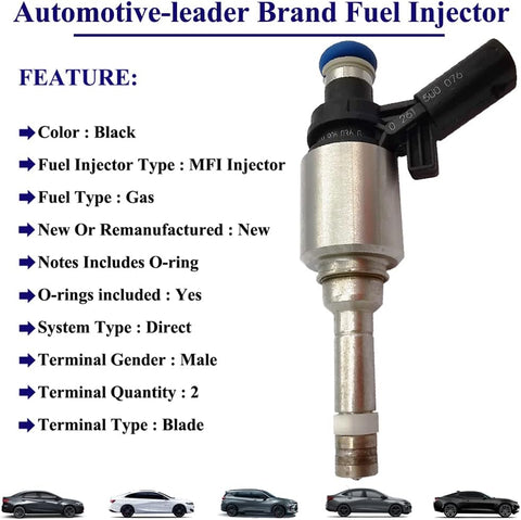 Fuel Injector for VW GTI Jetta Passat & Audi A4 Q5 2.0T | 06H906036G 06H906036P