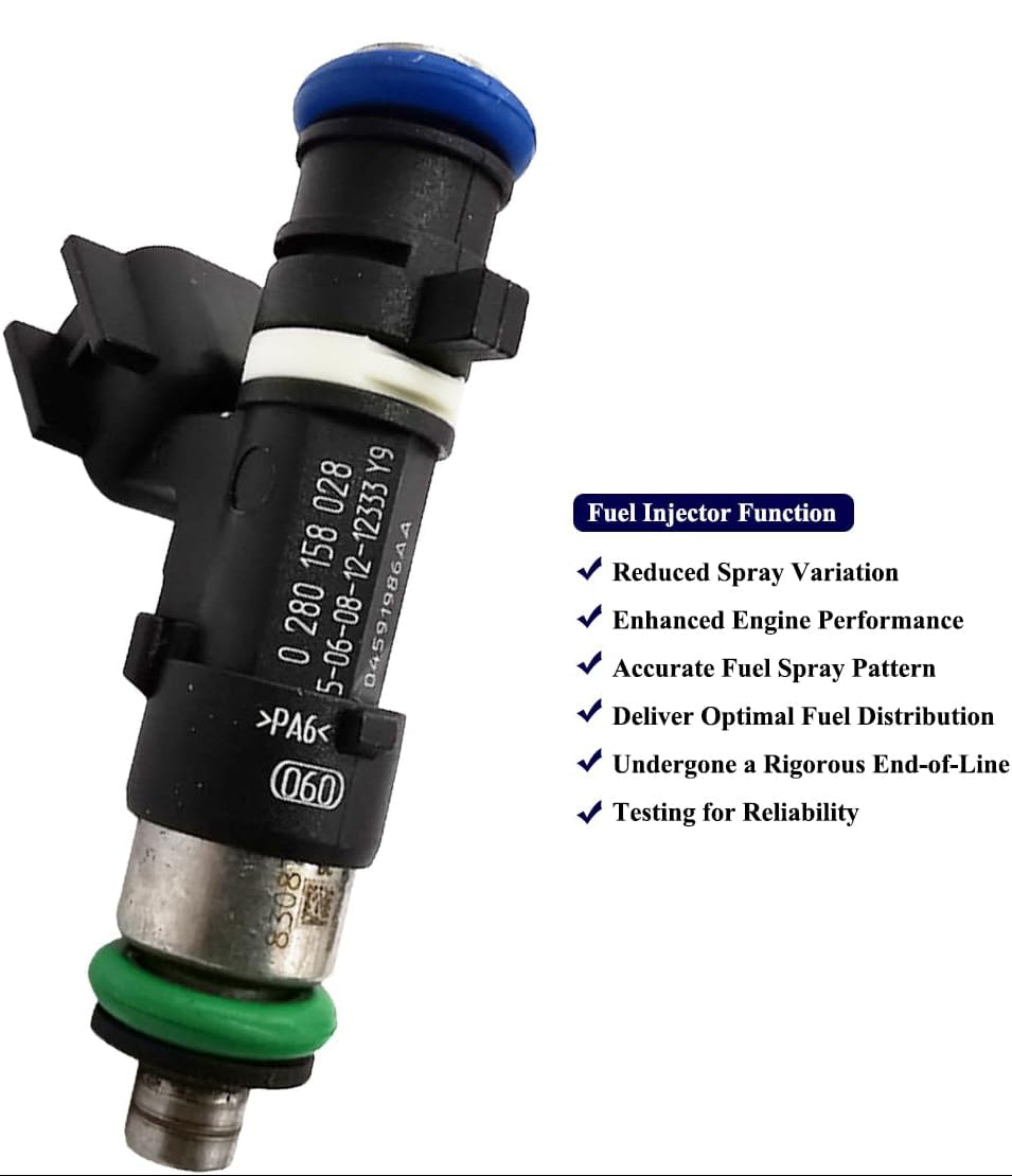 6Pcs 0280158028 FJ612 Fuel Injectors Dodge Charger 3.5L