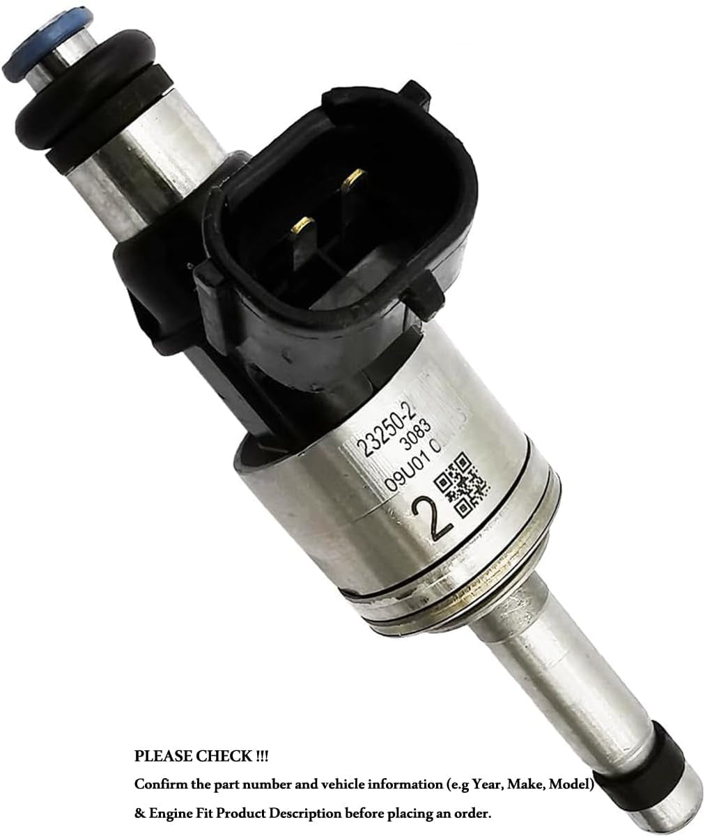 4Pcs 23250-25010 Fuel Injector 6 holes disc Nozzle Engine Replacement for Toyota Camry 2018-2020 RAV4 Avalon 2019-2020 Highlander 2020 2.5L L4 23209-25010 23250-F0010