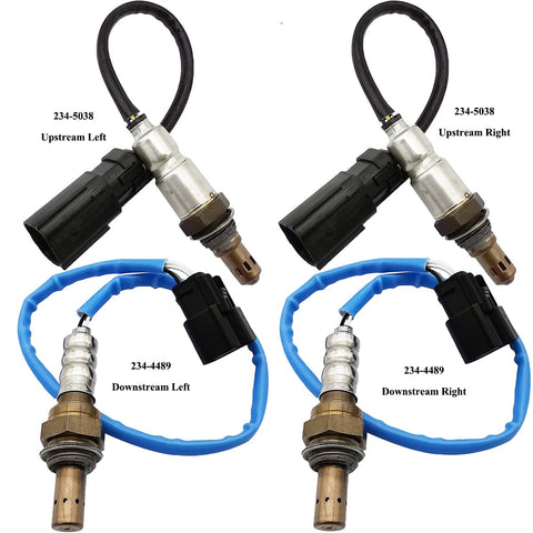 4Pcs Air Fuel Ratio & O2 Sensor for Ford Edge Explorer & Mazda CX-9 3.5L 3.7L V6 (2011-2015) | 234-5038 234-4489