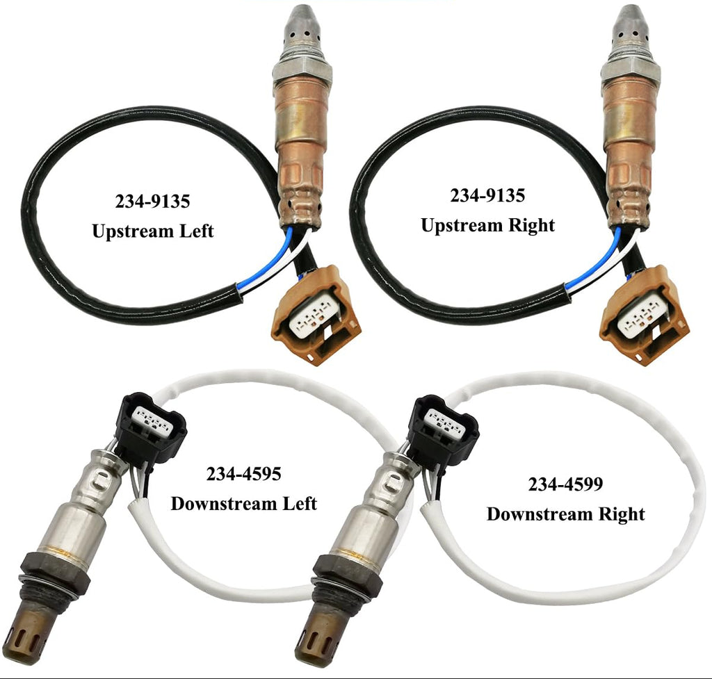 4Pcs Upstream Downstream Oxygen O2 Sensor for Infiniti JX35 2013 QX60 2014 3.5L, for 2013-2014 Nissan Altima Pathfinder 2014 Quest 3.5L 2 * 234-9135 234-4595 234-4599