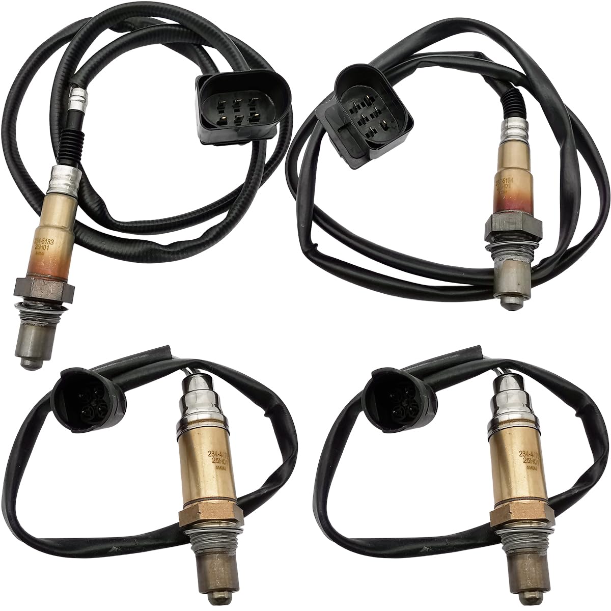 4Pcs O2 Sensor for BMW 545i 645Ci 4.4L V8 (2004-2005 Manual Trans)| 234-5133 234-5134 234-4470