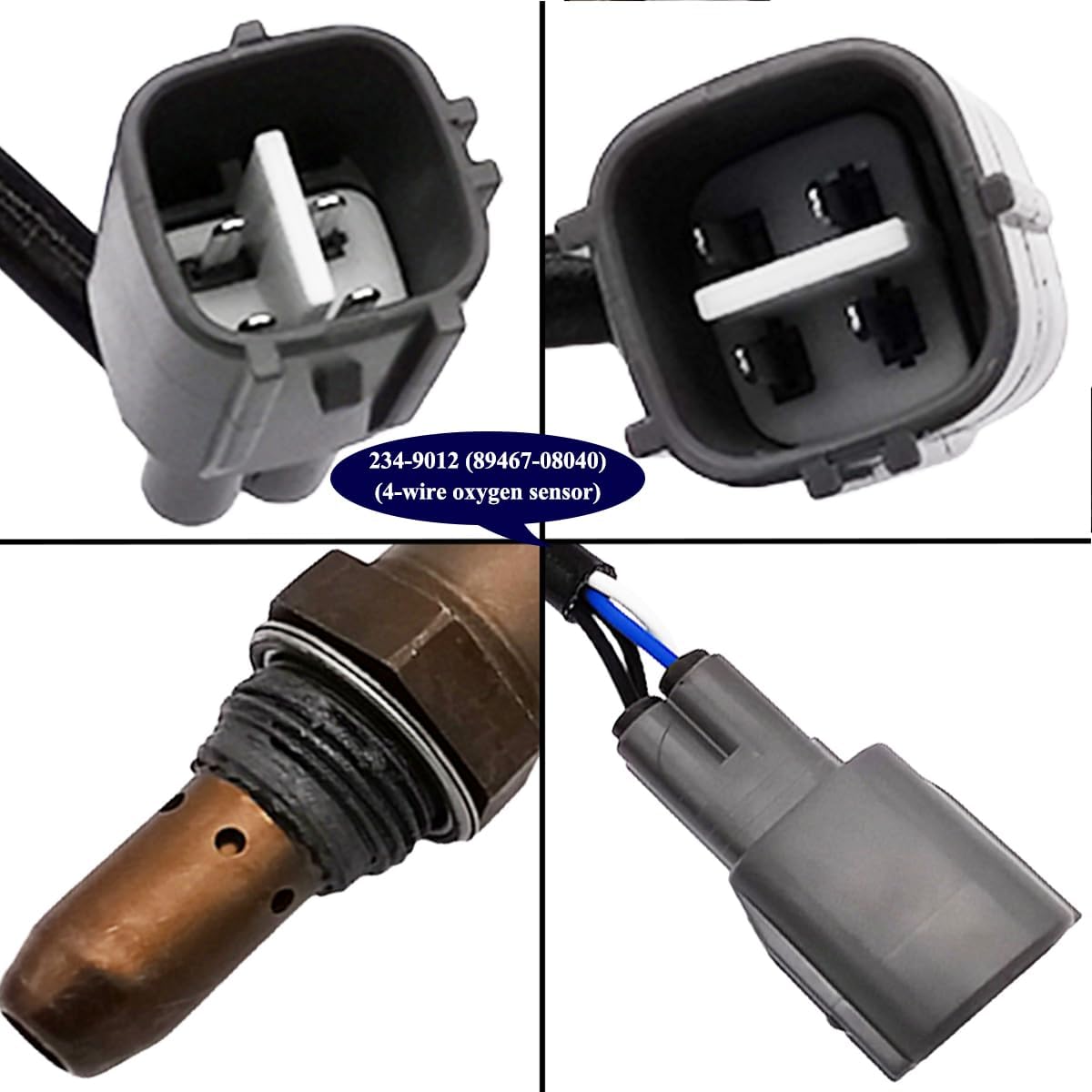 4Pcs Air Fuel Ratio & O2 Sensor Set for Toyota Sienna 3.3L V6 (04-06) 89467-48050 89465-08040 89467-08040 89465-08030