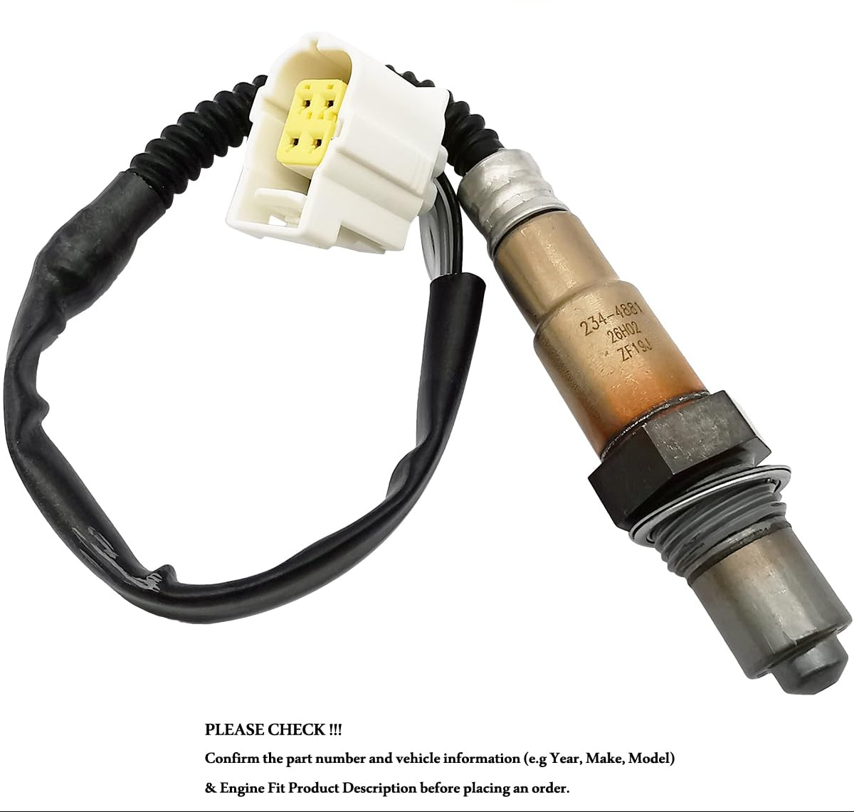 2Pcs O2 Sensor Upstream & Downstream for Smart Fortwo 1.0L 3-Cyl (2008-2015) | 234-5071  234-4881