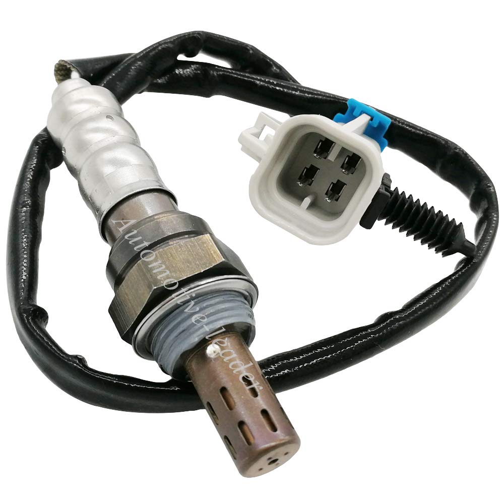 OEM-quality automotive oxygen sensor with wiring harness and four-pin connector on white background