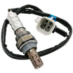 OEM-quality automotive oxygen sensor with wiring harness and four-pin connector on white background