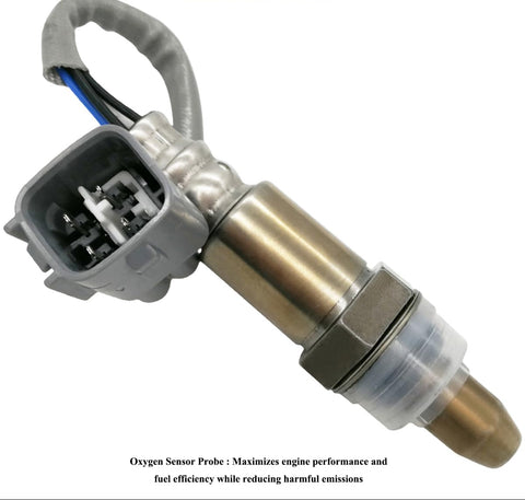 OEM-quality oxygen sensor for vehicles with attached wiring connector, isolated on white background