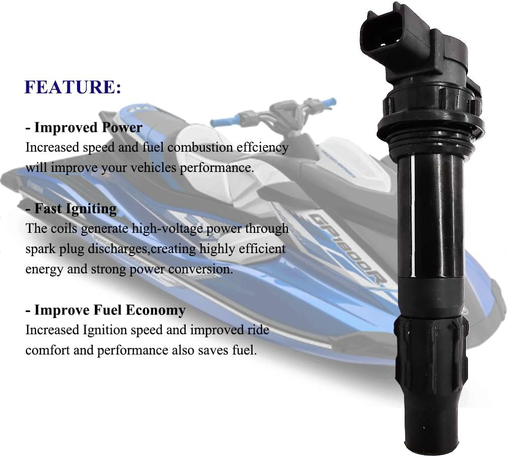Suitable for 4Pcs Ignition Coil for Yamaha Waverunner FX1000 FX1100 AR210 SX210 | 6D3823100100