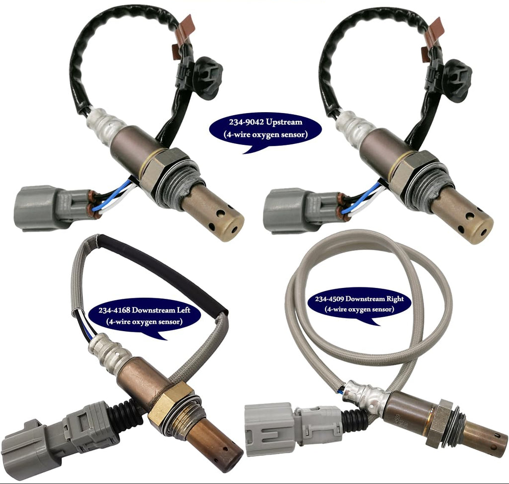 4Pcs O2 Sensor Set for Toyota Highlander Lexus RX330 3.3L V6 (2004-2007) | 234-9042  234-4168  234-4509