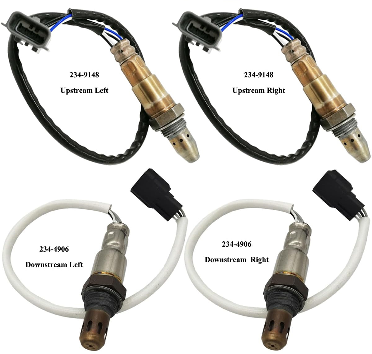 4Pcs Air Fuel Ratio & O2 Sensor for Nissan Frontier Xterra 4.0L (2015-2019) 22693-4BA0A 226A0-9BF0B