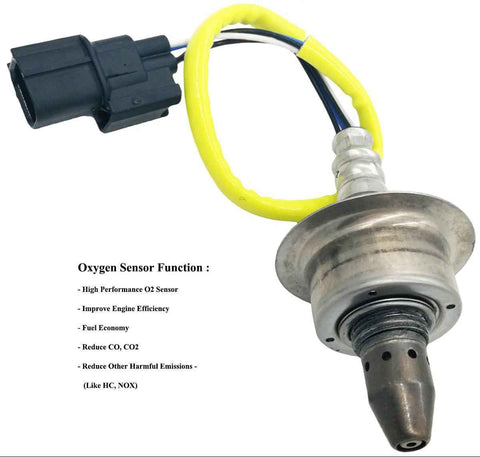 High performance automotive oxygen sensor with black connector and yellow wire harness for emission control