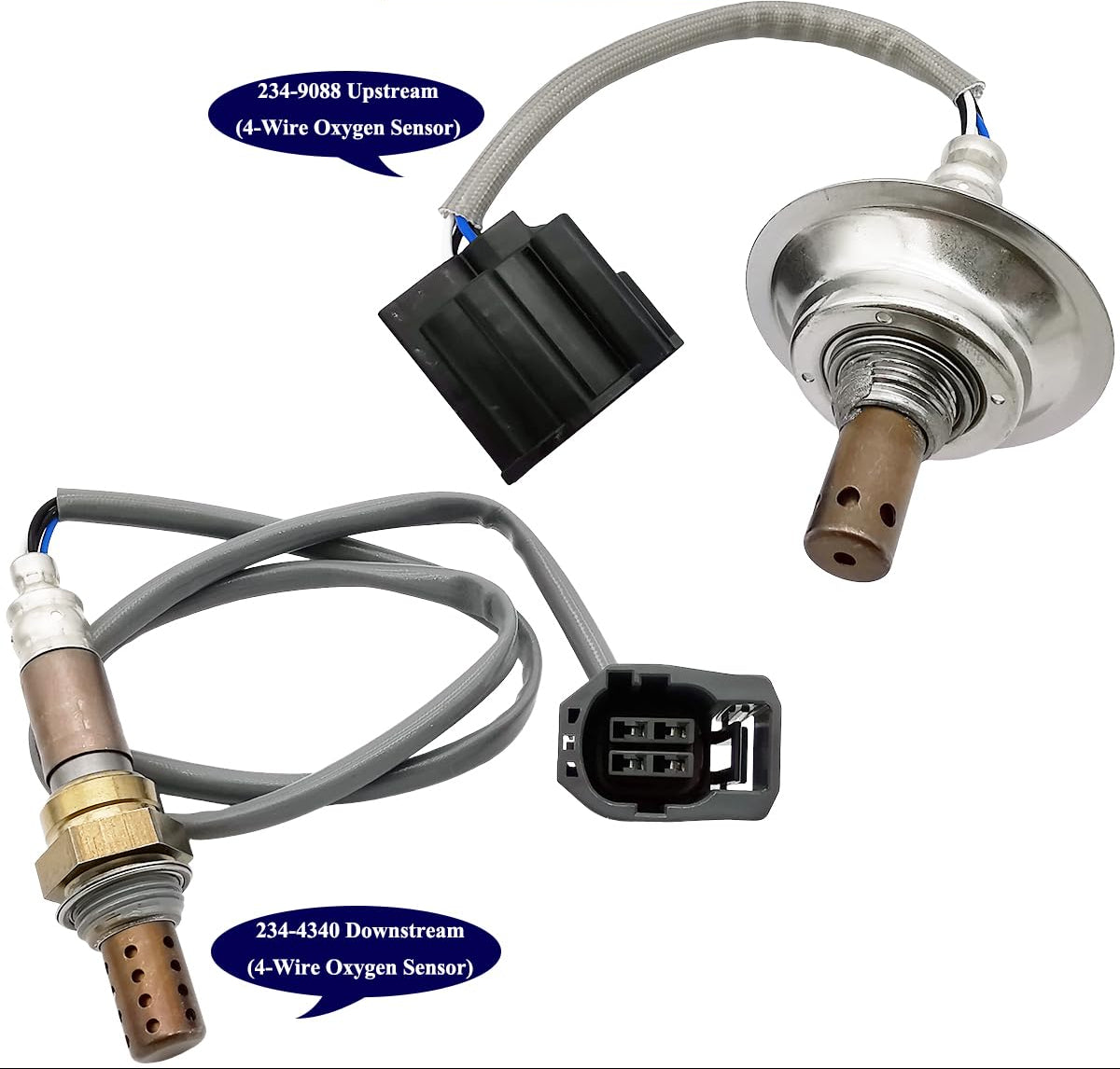 2Pcs Air Fuel Ratio & O2 Sensor for Mazda MX-5 Miata 2.0L (2006-2008) | 234-9088 234-4340