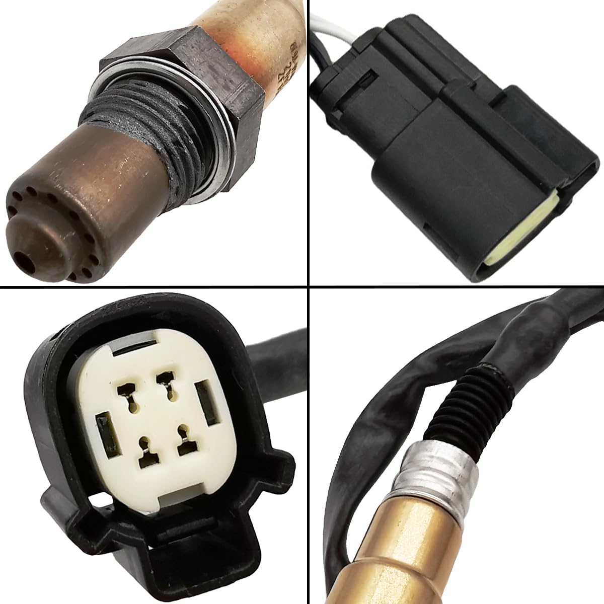 2Pcs Air Fuel Ratio & O2 Sensor for Ford Focus Fusion 1.6L 2.0L - 8F9Z-9F472-H CV6Z-9G444-A