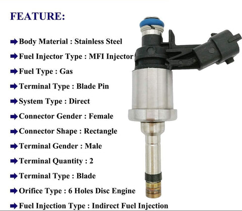 Suitable for 6Pcs Fuel Injectors for Buick Enclave Chevy Traverse GMC Acadia 3.6L V6 (2009-2013) | 12638530 FJ994