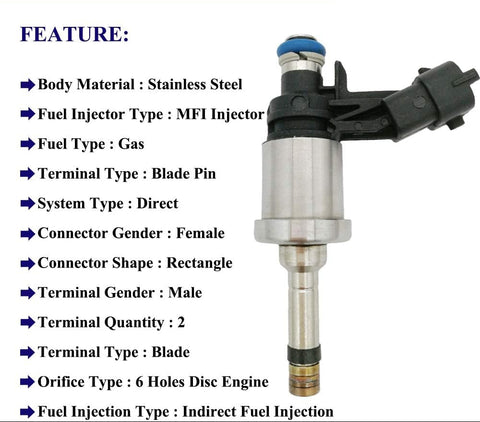 Suitable for Fuel Injector for Chevy Camaro Traverse GMC Acadia Cadillac 3.6L V6 | 12638530 FJ994