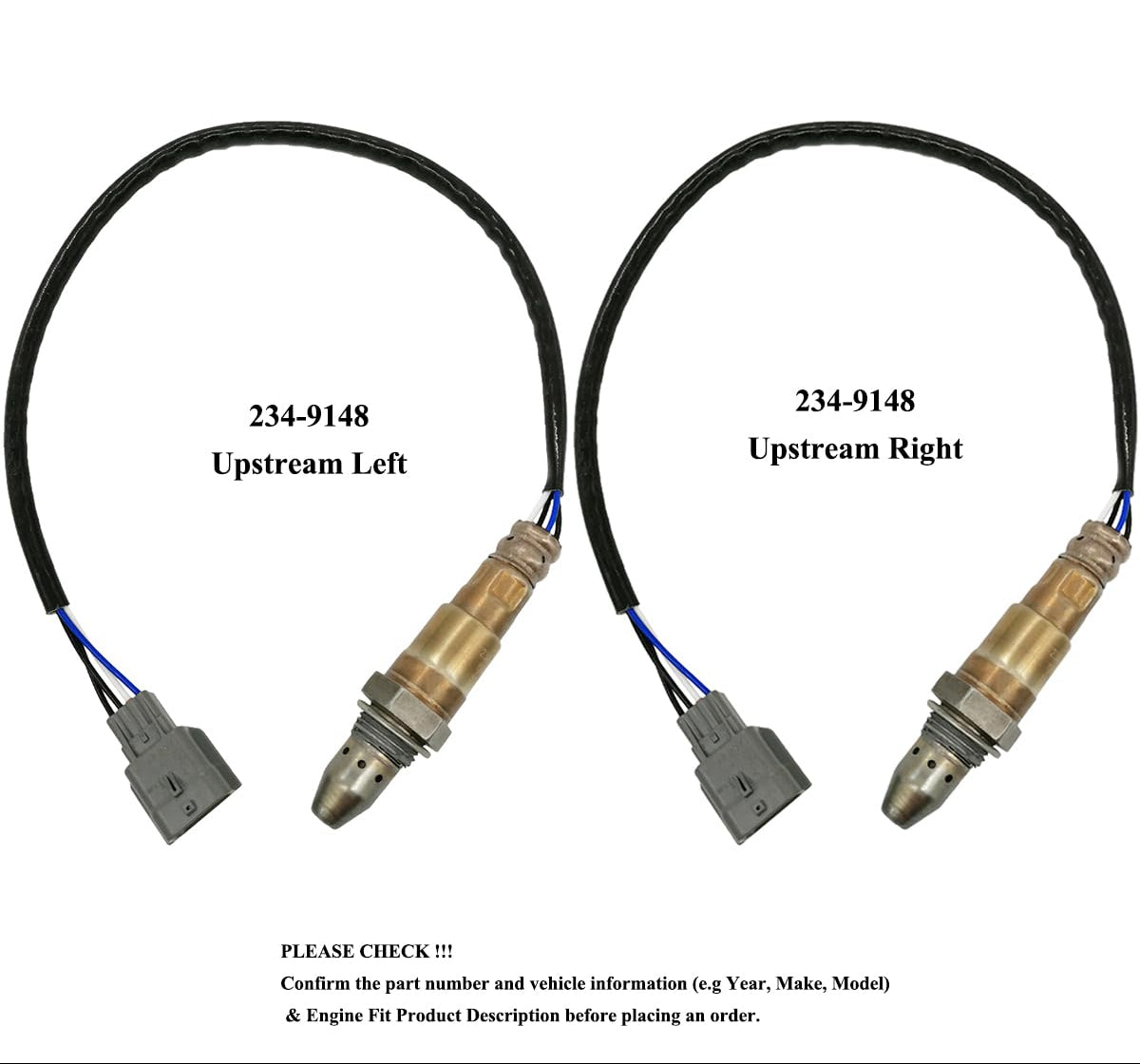 4Pcs O2 Sensor for Nissan 370Z Infiniti Q40 Q60 QX70 Q50 Q70 Q70L QX50 (2015-2020) | 234-9148 234-4535