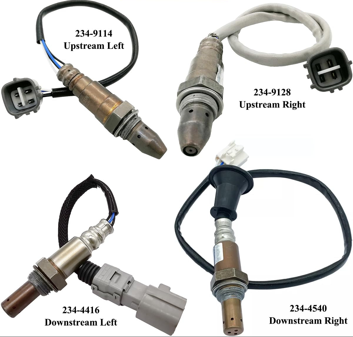 4Pcs Upstream Downstream Oxygen O2 Sensor Replacement for Toyota Sienna 3.5L V6 FWD Gas 2012 2013 2014 2015 234-9114 234-9128 234-4416 234-4540