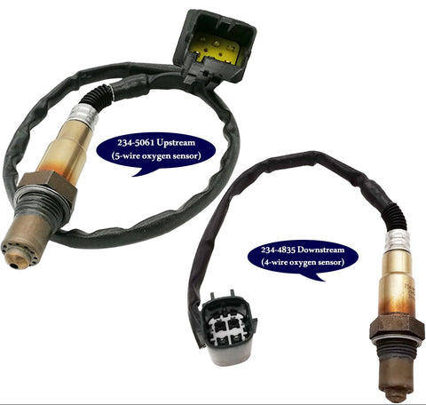 2Pcs Air Fuel Ratio & O2 Sensor for Nissan Sentra 1.8L 2.5L (2004-2006) | 234-5061 234-4835