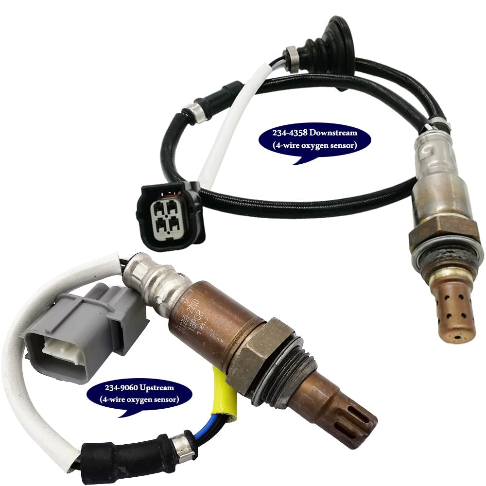 2Pcs 234-9060 234-4358 Upstream Downstream Oxygen O2 Sensor Replacement for Honda Fit 1.5L-l4 Gas 2007 2008 36531-RME-A00 36531-RME-A01 36532-RRA-004