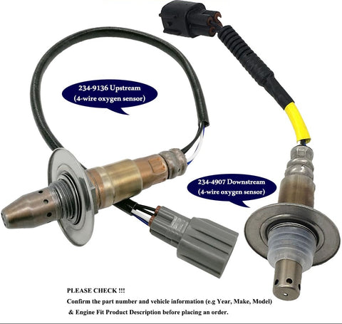 2Pcs Air Fuel Ratio & O2 Sensor for Subaru Legacy Outback 2.5L (2013-2014) | 234-9136 234-4907