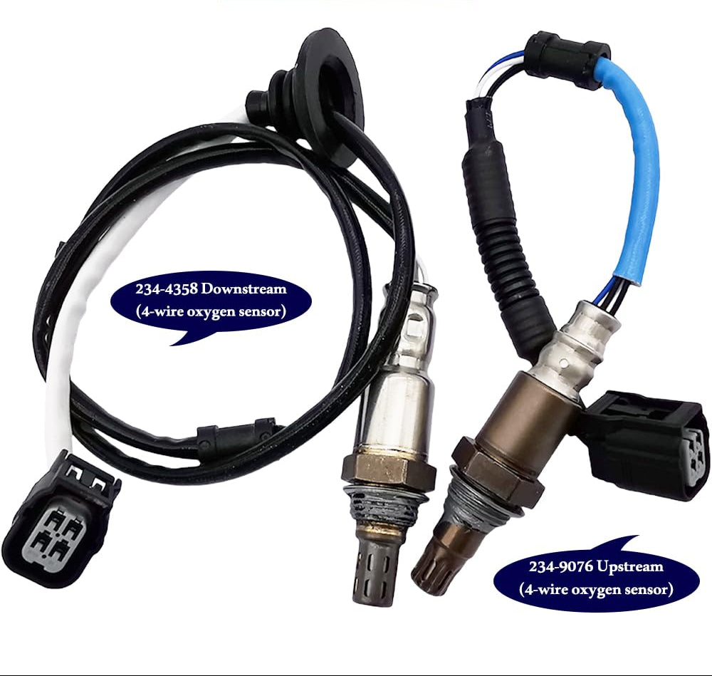 2Pcs Oxygen Sensor Upstream & Downstream for Honda Civic 2.0L (2006-2011) | 234-9076 234-4358