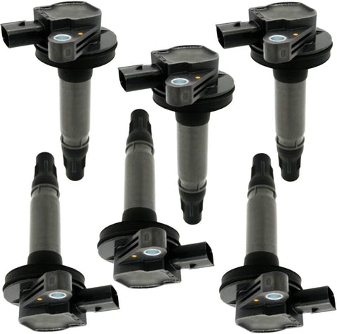 6Pcs Ignition Coil for Ford Edge Flex Fusion Taurus Lincoln MKZ Mazda 6 CX-9 3.5L 3.7L V6 | 7T4Z12029E
