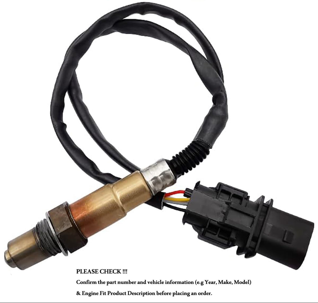 OEM oxygen sensor with wiring harness and black connector for vehicle engine fitment
