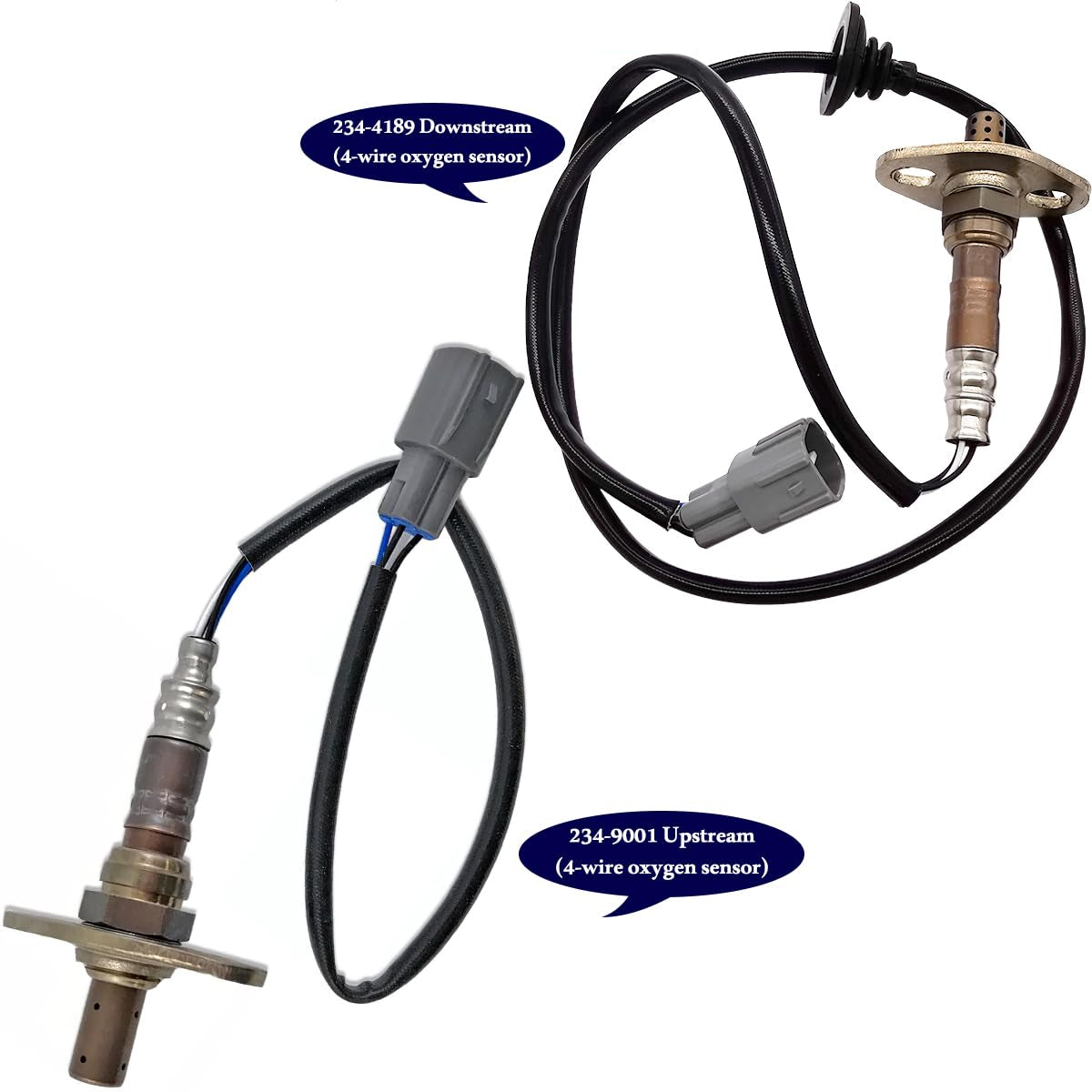 2Pcs Air Fuel Ratio & O2 Sensor for Toyota Tacoma 2.4L 2.7L 3.4L (00-04) | 234-9001  234-4189