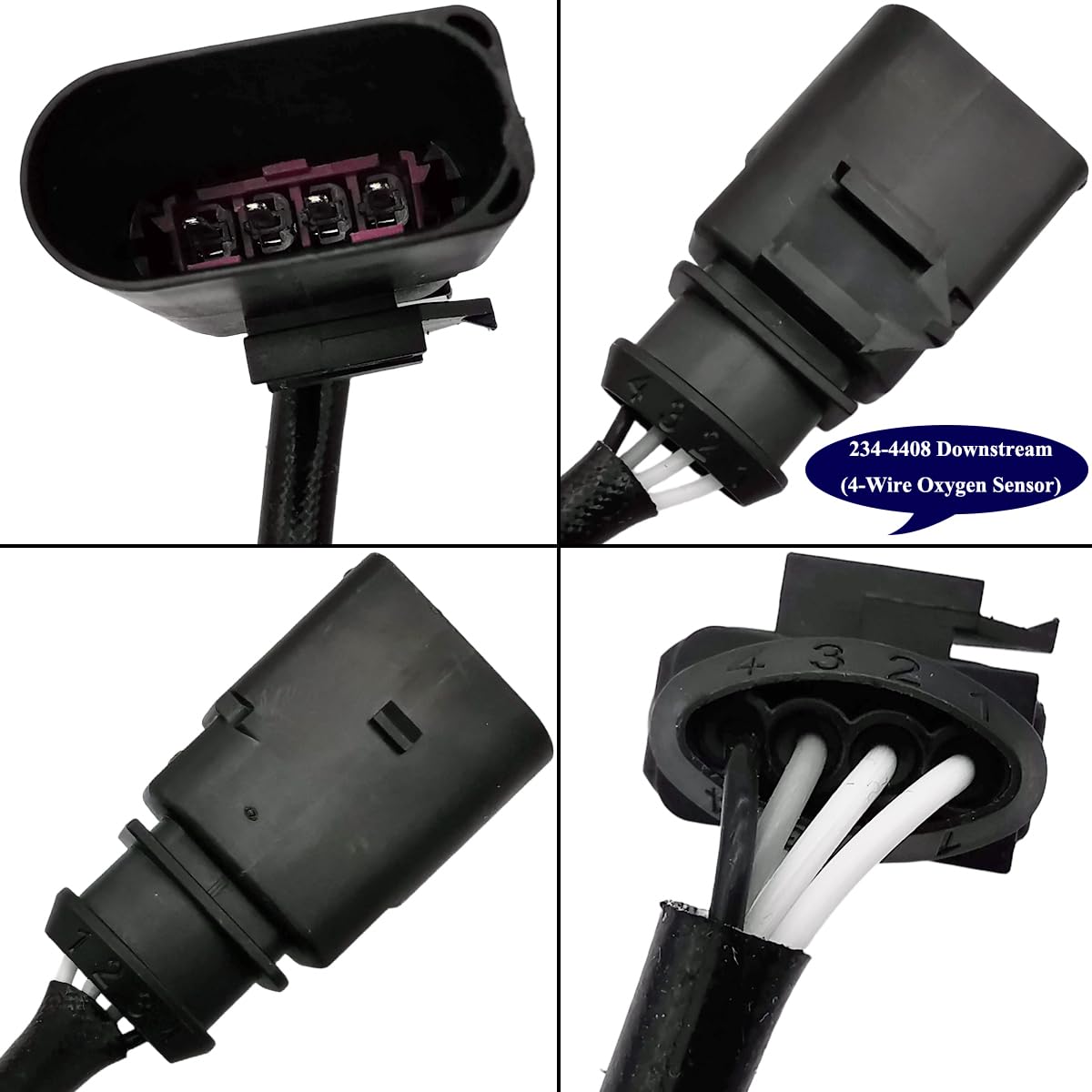 4Pcs 2 * 234-5120 234-4409 234-4408 Upstream Downstream Oxygen O2 Sensor for Audi A4 A6 3.2L V6 2005 2006 2007 2008 2009