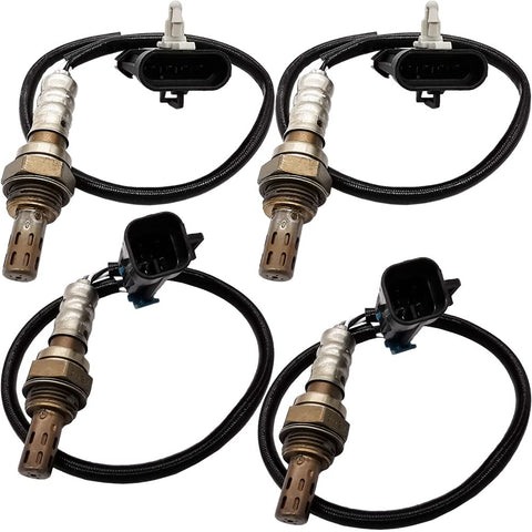 4Pcs 234-4012 234-4018 O2 Sensor Upstream Downstream Oxygen Sensor Replacement for GMC Sierra 1500 Chev-y Silverado 1999 2000 2001 2002
