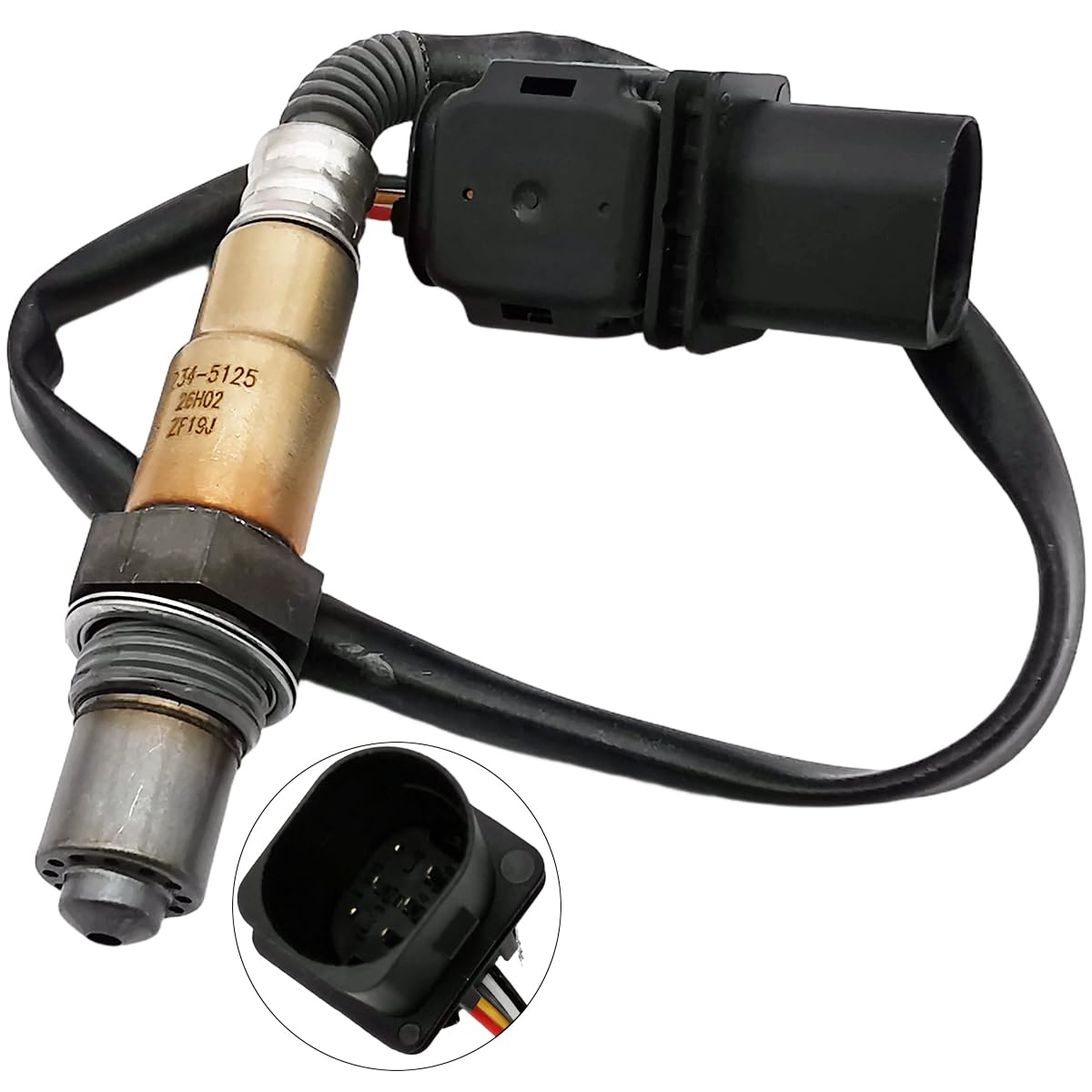 234-5125 Upstream Air Fuel Ratio Oxygen O2 Sensor for Audi A3 Q7 TT, Porsche Cayenne 08-10, Volkswagen Eos 07-08 R32 2008 Touareg 07-10 022906262CA, 1K0998262K, 2345149, 95560612830