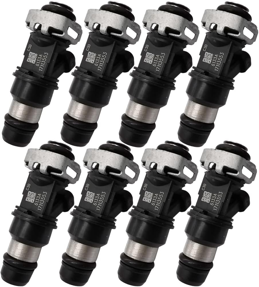 8Pcs Fuel Injector Set for Chevy Silverado Tahoe GMC Sierra 4.8L 5.3L 6.0L V8 17113553 FJ315