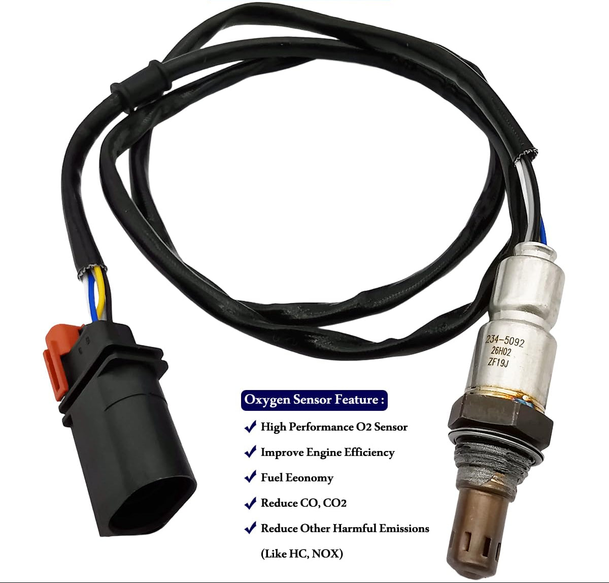 234-5092 Upstream Air Fuel Ratio Oxygen O2 Sensor for Audi Q7 3.0L V6 Supercharged 2011 2012 2013 2014 2015 4L0906262G, 4L0906262L