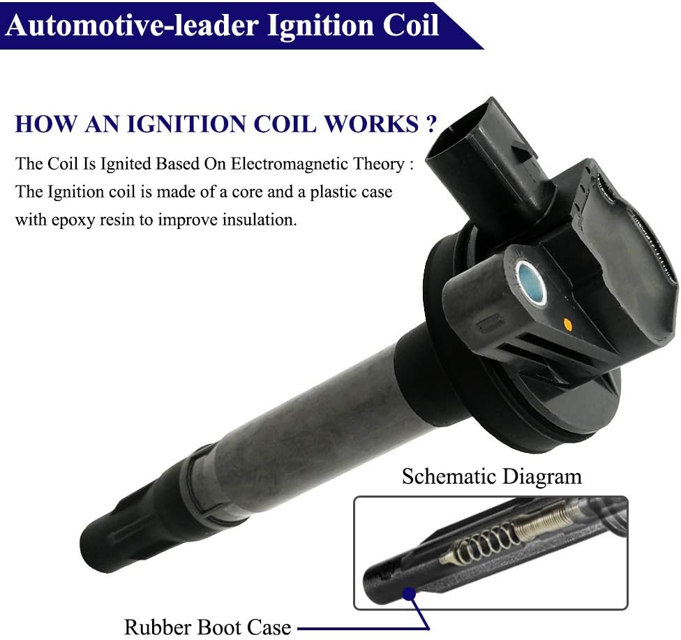 6Pcs Ignition Coil for Ford Edge Flex Fusion Taurus Lincoln MKZ Mazda 6 CX-9 3.5L 3.7L V6 | 7T4Z12029E