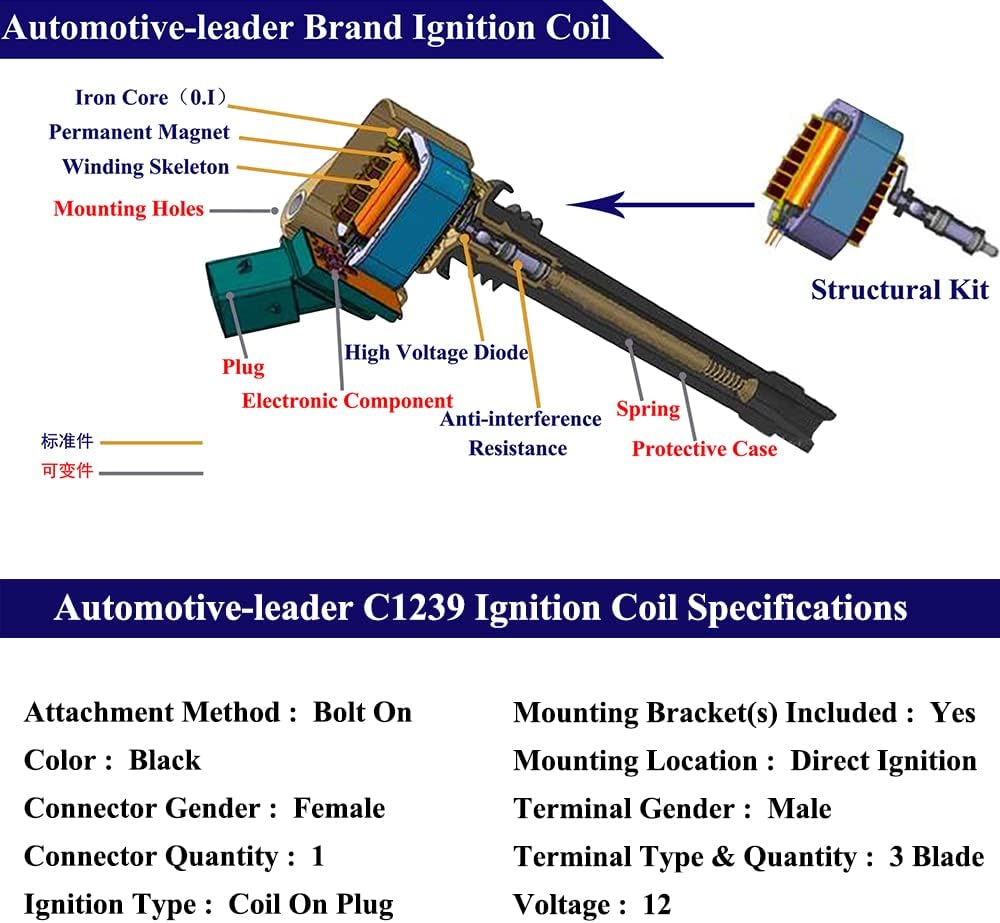 6Pcs C1239/ UF-300 /UF-354 Ignition Coils
