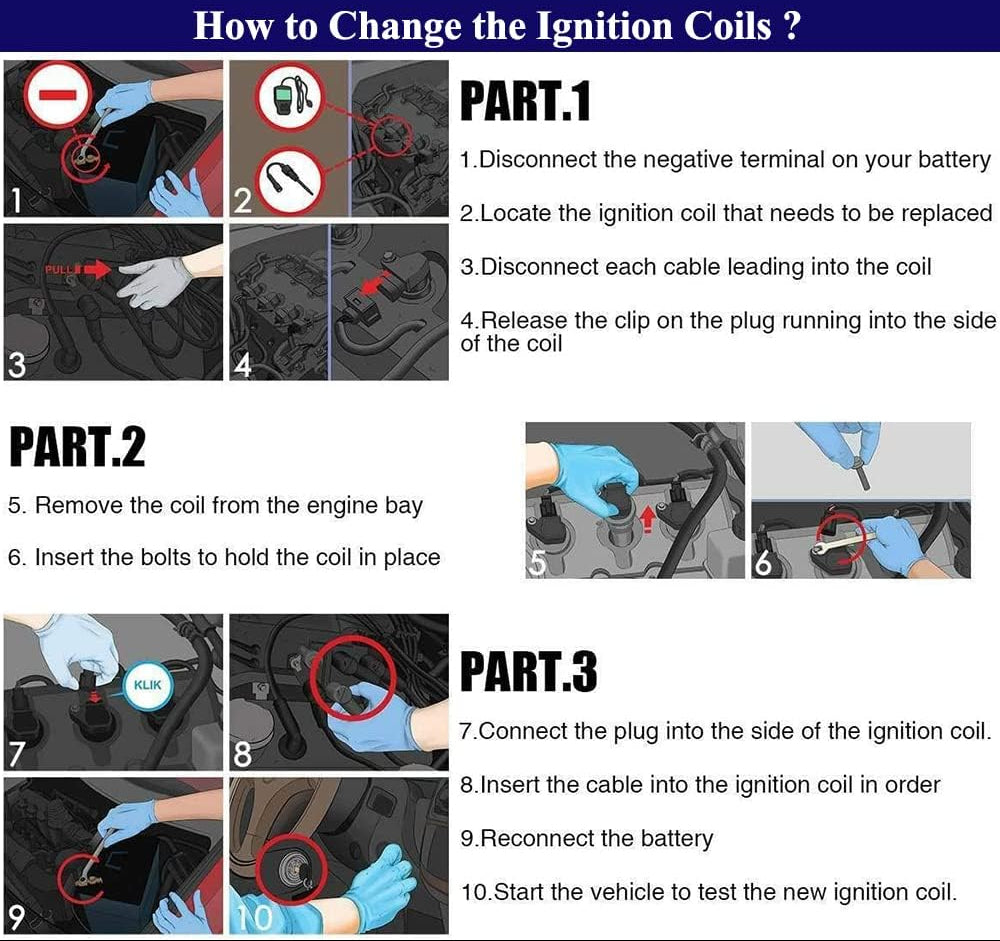 4Pcs Ignition Coil Pack for Nissan Altima Rogue Sentra 1.8L 2.5L - UF719