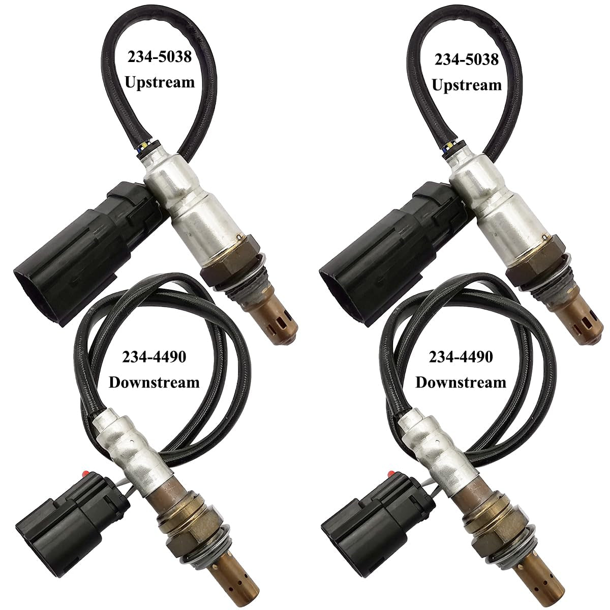 4Pcs Air Fuel Ratio & O2 Sensor Set for Ford F-150 Explorer Escape V6 (2011-2015) | 234-5038 234-4490