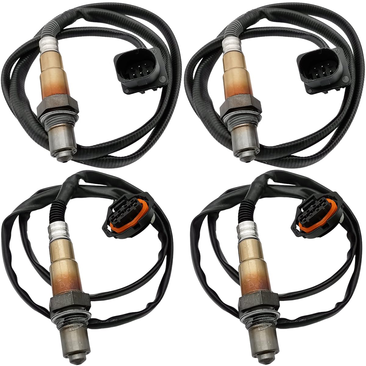 4Pcs Wideband A/F & O2 Sensor Set for Porsche Boxster Cayman H6 (2005-2008) | 234-5108 234-4496
