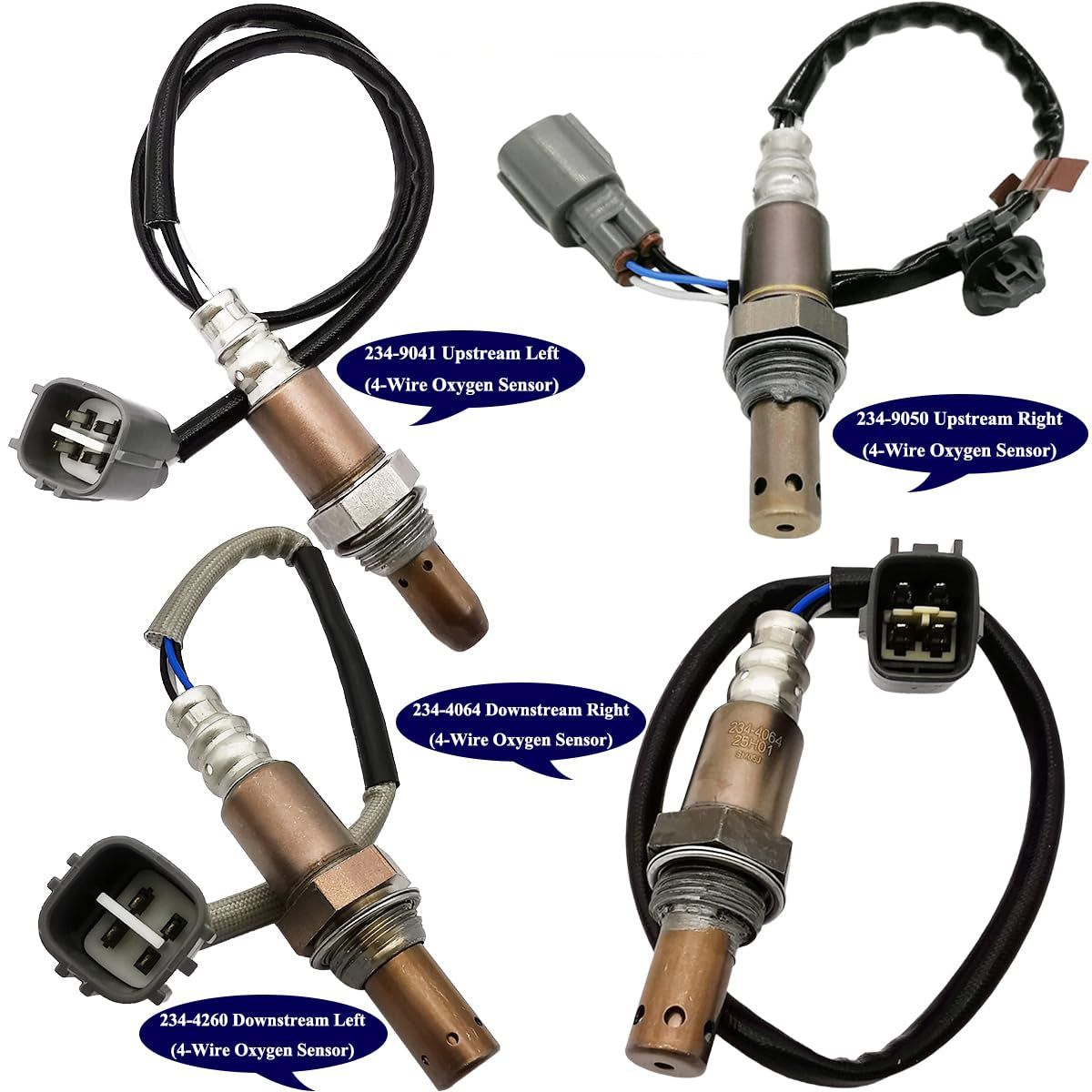 4Pcs O2 Sensor Set for Lexus ES350 Toyota Camry Avalon (2005-2007) 234-9041 234-9050 234-4260 234-4064