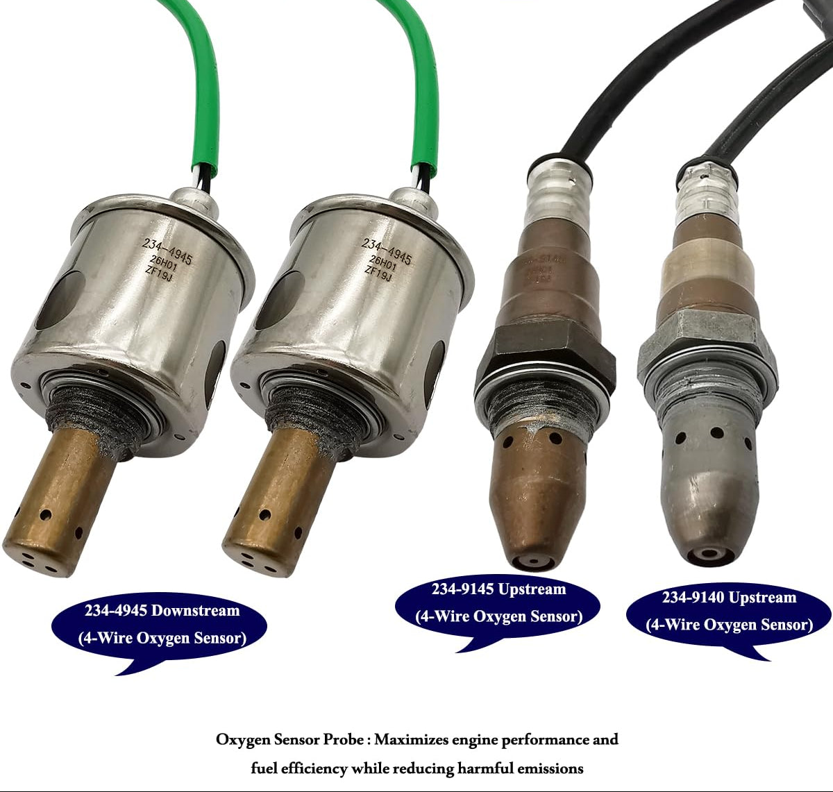 4Pcs 234-9140 234-9145 234-4945 * 2 Upstream Downstream Oxygen O2 Sensor for Lexus GS350 2014-2015