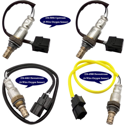 4Pcs O2 Sensor for Honda Pilot Ridgeline 3.5L (2012-2015) | 234-5056 234-4461 234-4580