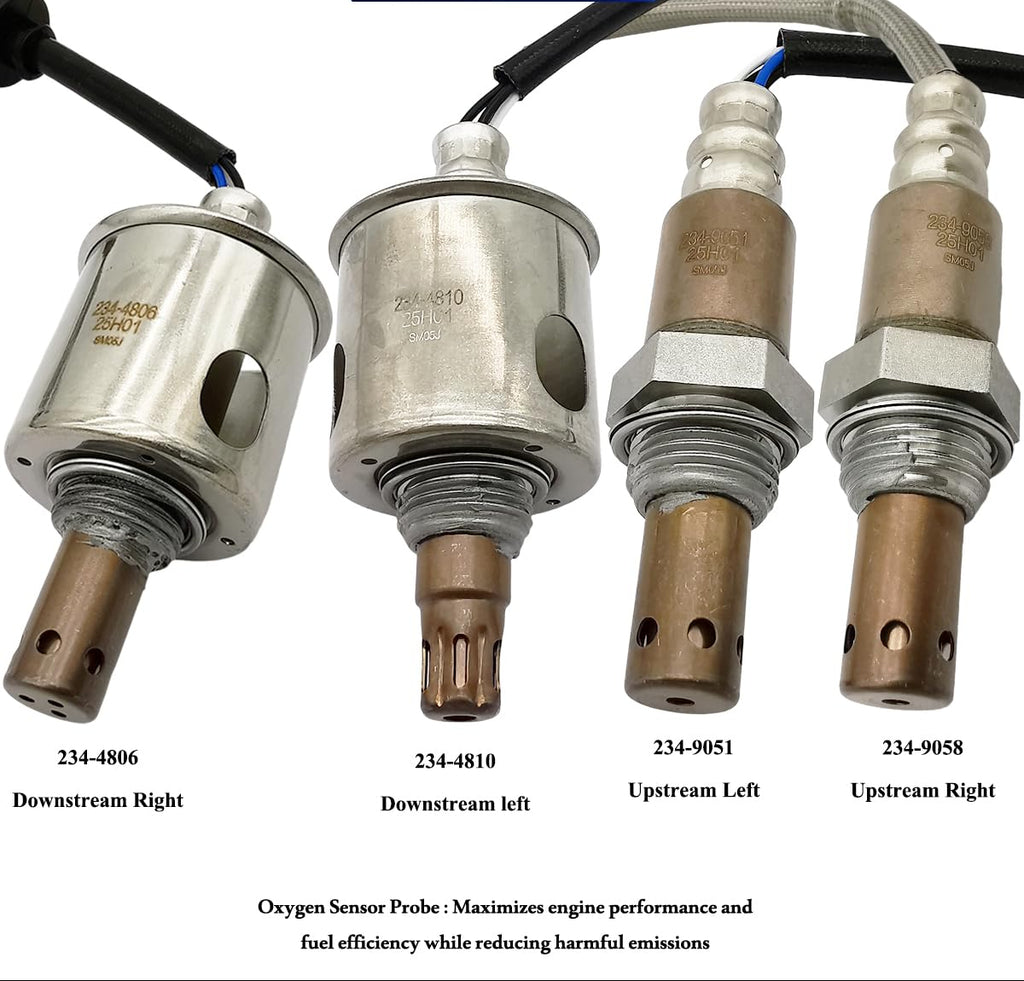 4Pcs Oxygen Sensor Set for Lexus GS300 3.0L V6 AWD (2006) - 234-9058 234-9051 234-4810 234-4806