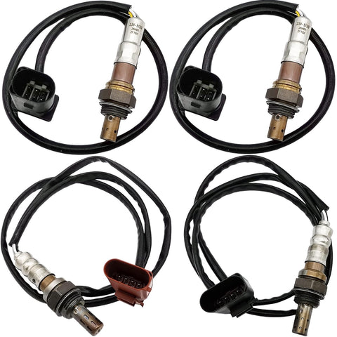 4Pcs 2 * 234-5120 234-4409 234-4408 Upstream Downstream Oxygen O2 Sensor for Audi A4 A6 3.2L V6 2005 2006 2007 2008 2009