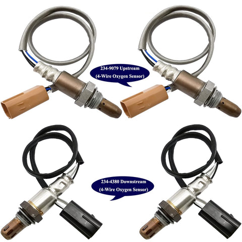 4Pcs Air Fuel Ratio & O2 Sensor Set for Infiniti FX50 5.0L V8 (2009-2012) | 234-9079, 234-4380