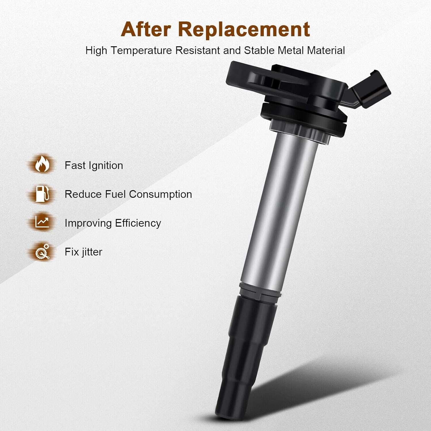 4Pcs Ignition Coils Pack for Toyota Prius Corolla Matrix Lexus CT200H Pontiac Vibe 1.8L | 90919-02258 90919-02252