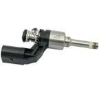 OEM automotive fuel injector with metal body and black plastic connector for efficient fuel delivery