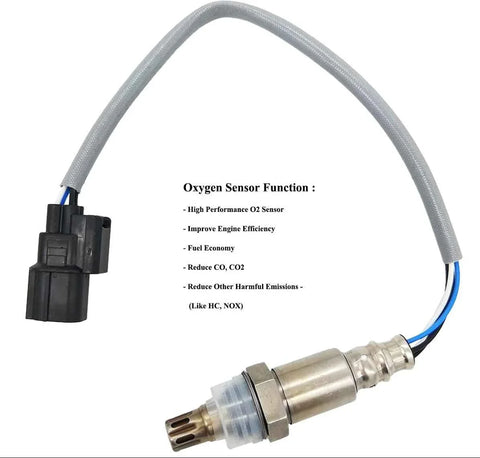 High-performance automotive oxygen sensor with wiring harness and connector for improving engine efficiency and reducing emissions